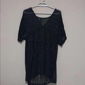 Beach cover up. Black 1X
